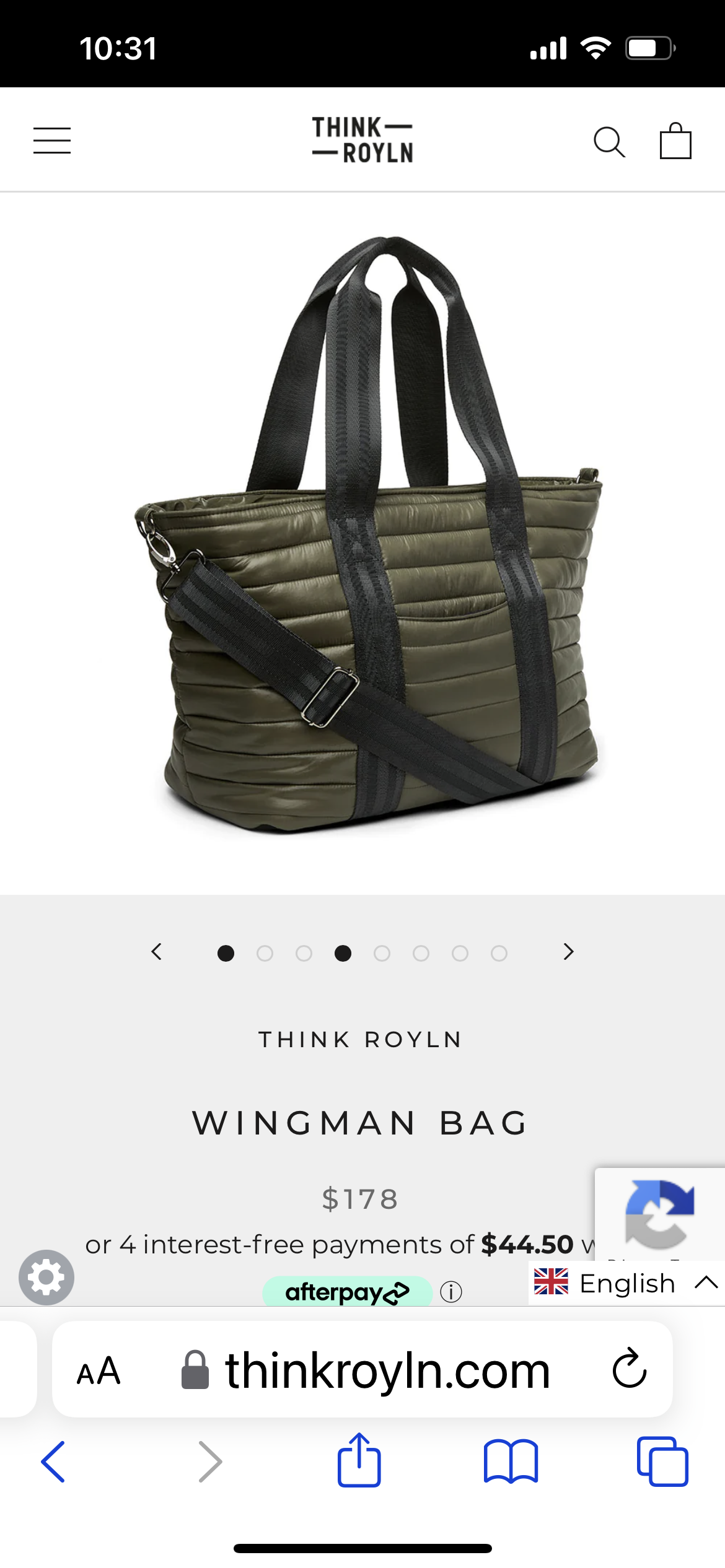 Think Royln Wingman Bag in Pearl Silver